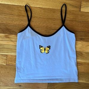Purple butterfly tank top camisole